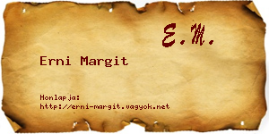 Erni Margit névjegykártya